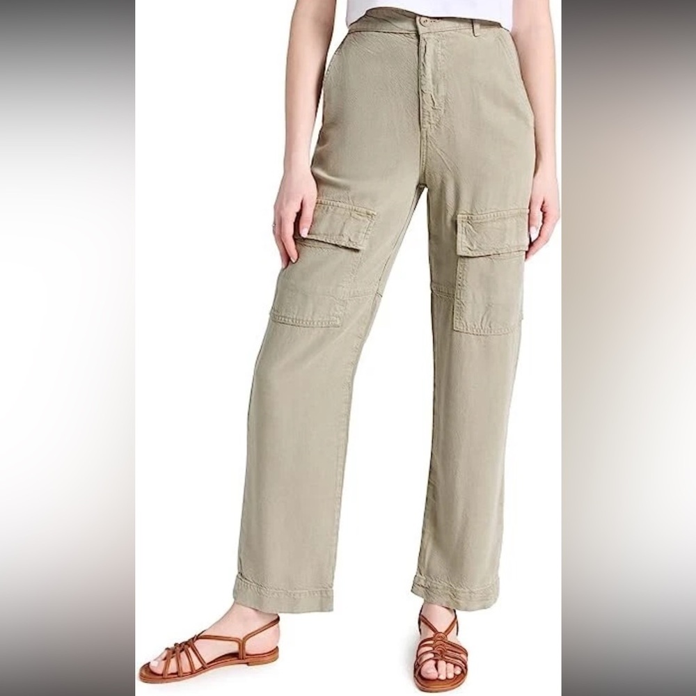AG Los Angeles Knoxx High Waist Cargo Straight Leg Pants Adriano Goldschmied